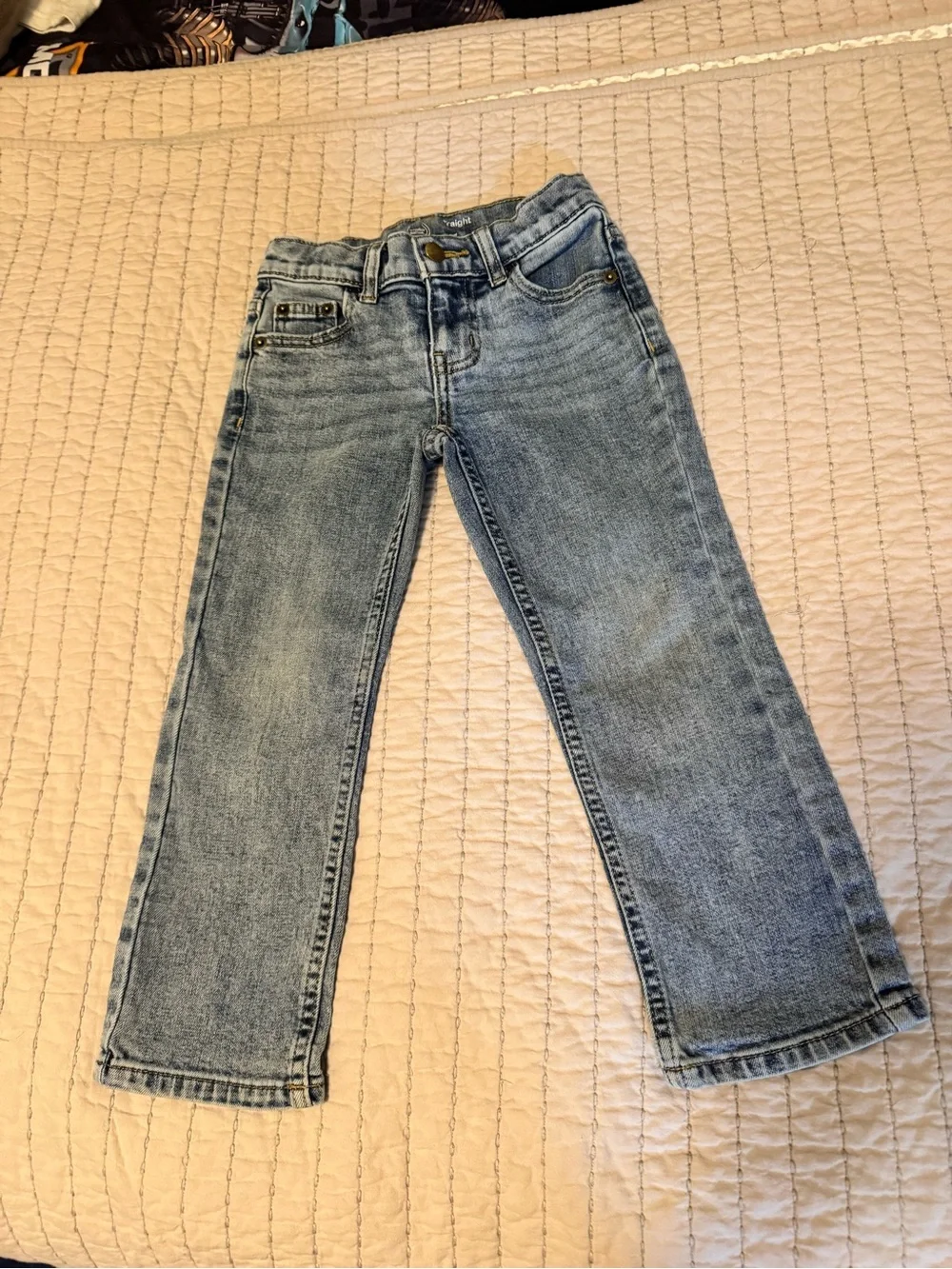 Three pair of Light and Medium Blue Denim Jeans